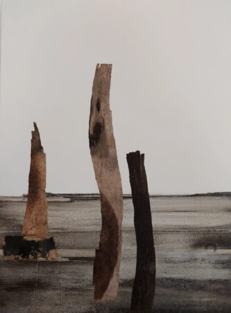 Holz in Sicht
70 / 50 cm, Holz-Collage, Druck