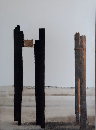 Holz in Sicht
70 / 50 cm, Holz-Collage, Druck